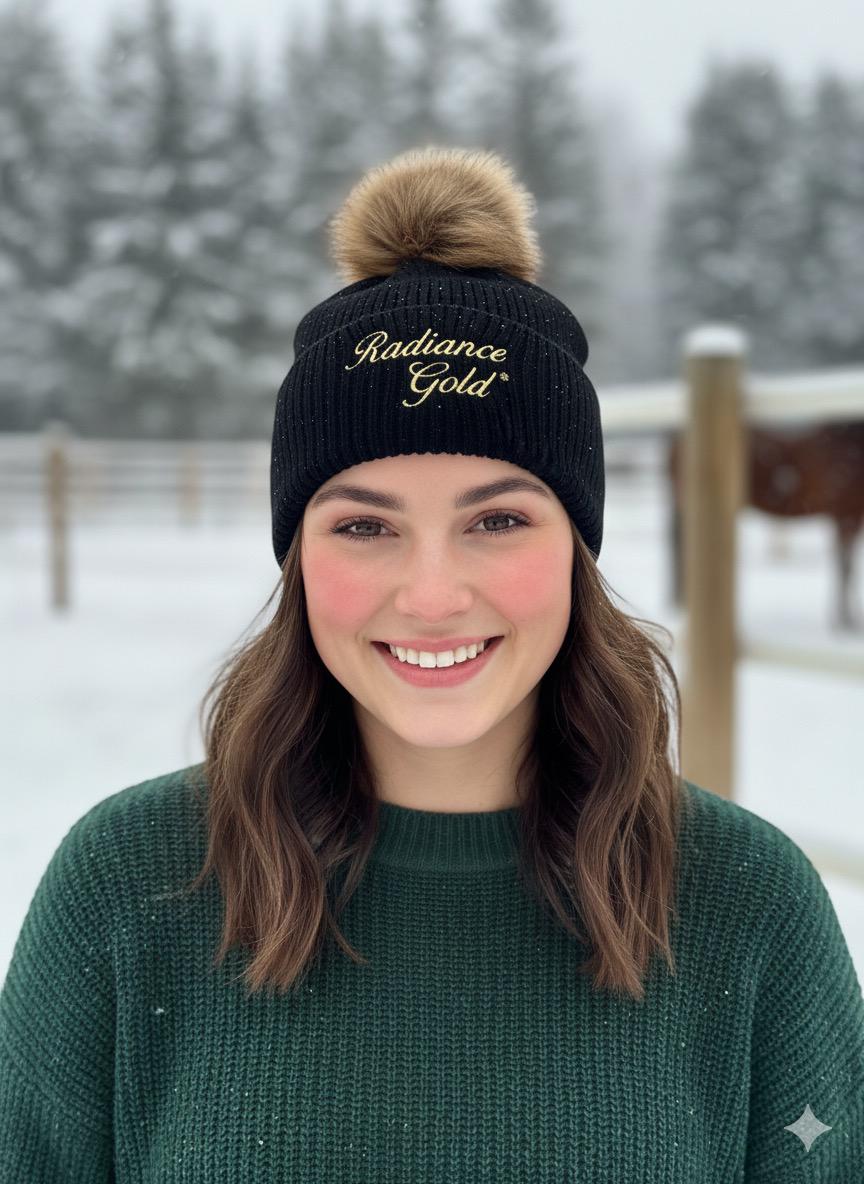 Radiance Gold Winter Beanie Hat - Limited Time Stocking Fillers