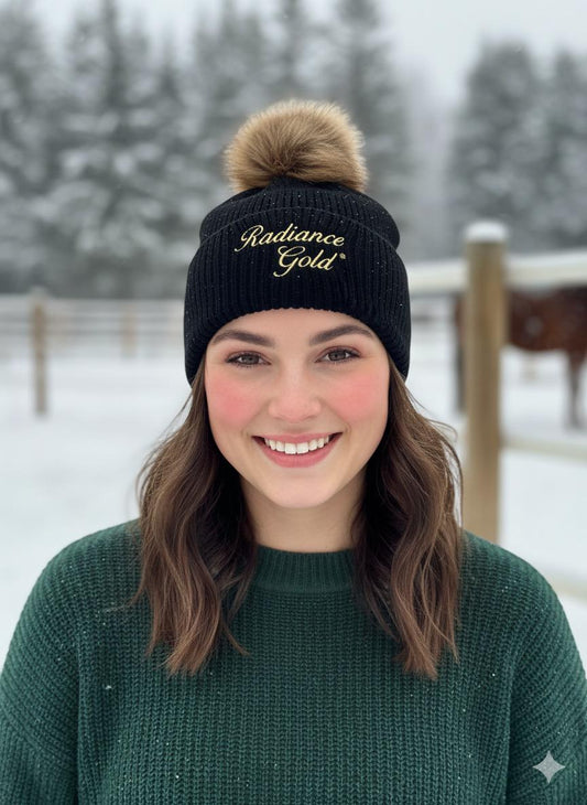 Radiance Gold Winter Beanie Hat - Limited Time Stocking Fillers